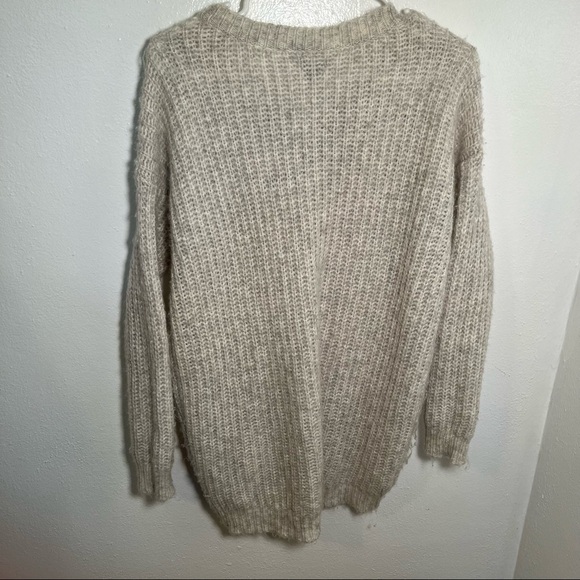 Aerie Oversized Lace-Up Pullover Sweater Tunic - Picture 9 of 13